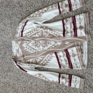 Aztec printed cardigan